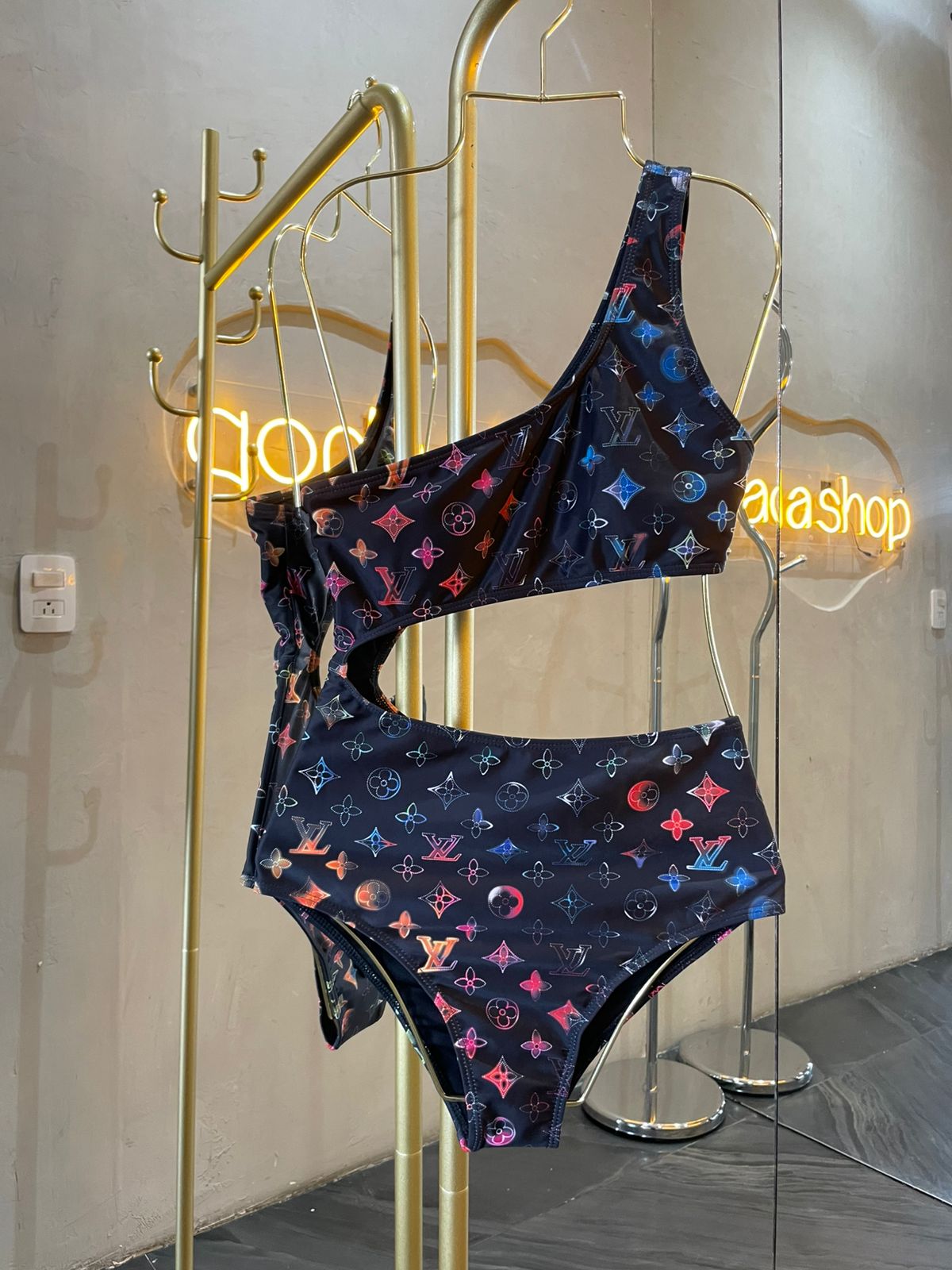 traje de baño bicolor